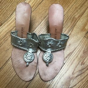 Jack Rodger gold wedge Sandals